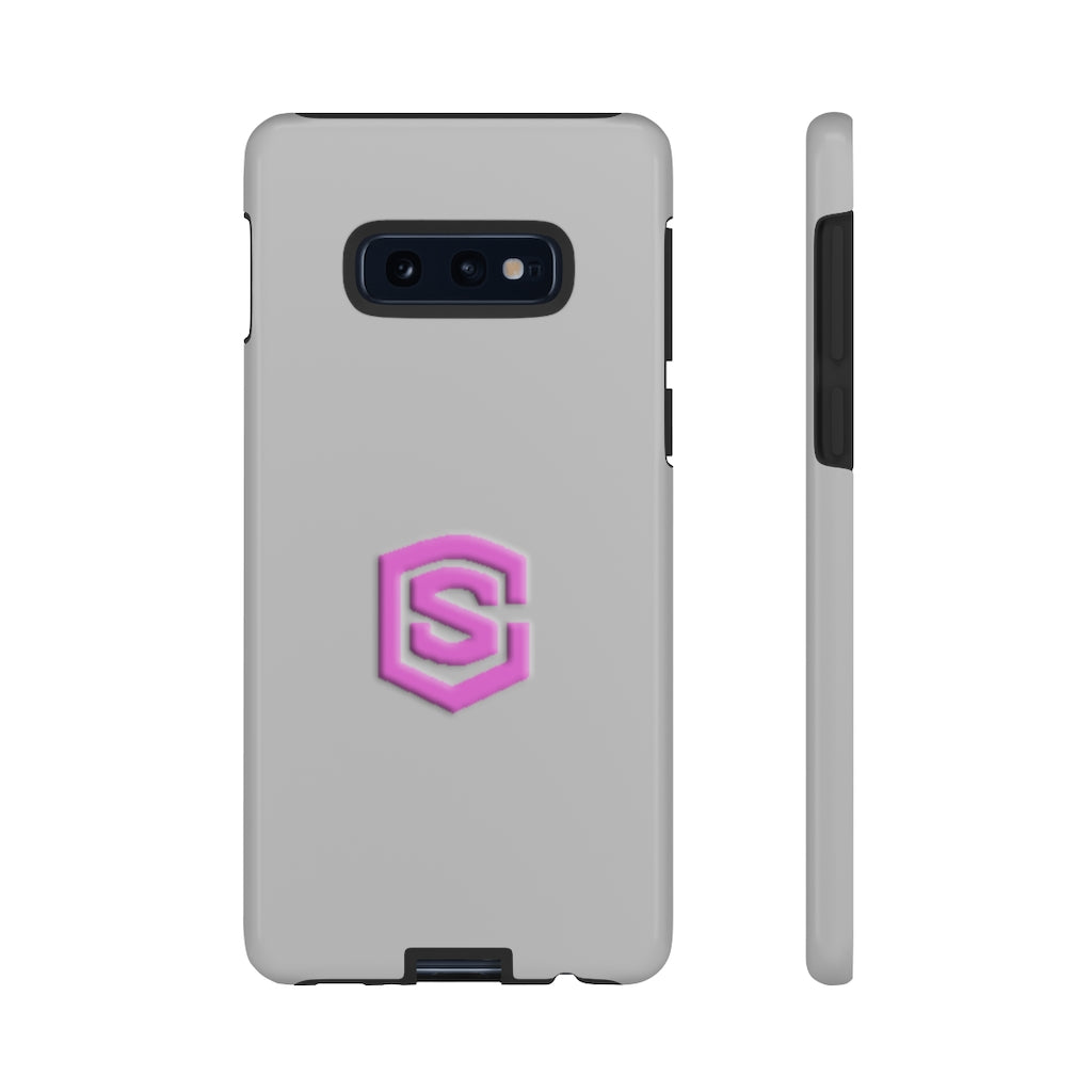 Silver Tough Cases Pink Logo