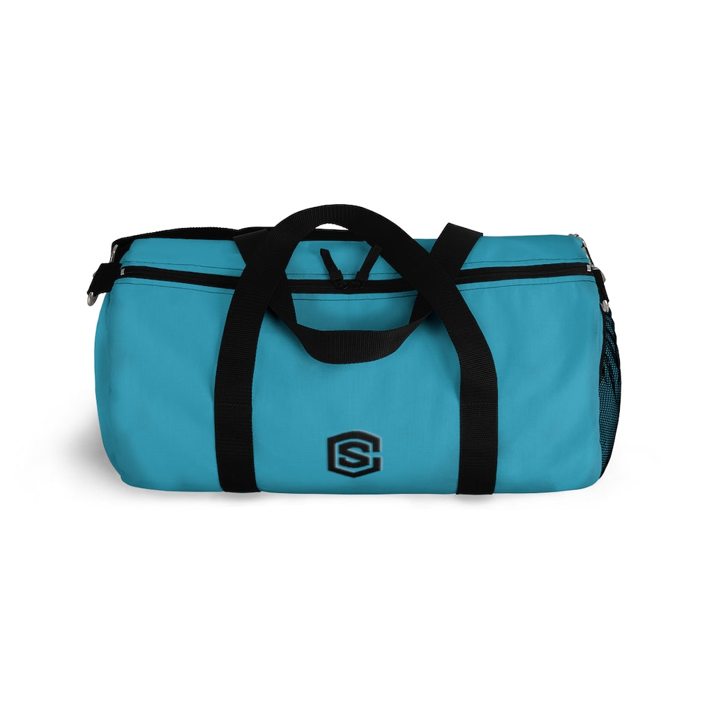 Blue Duffel Bag Black Logo