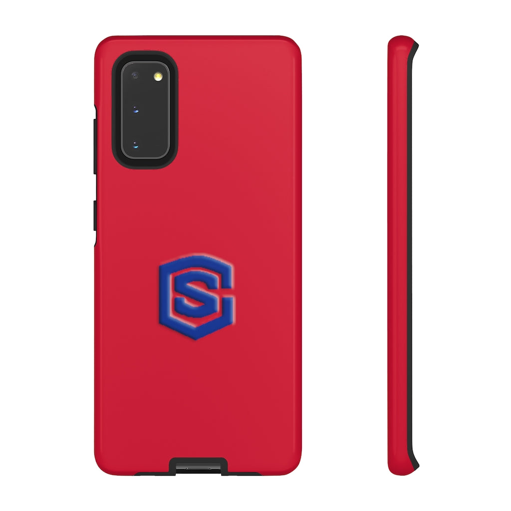 Red Tough Cases Blue Logo