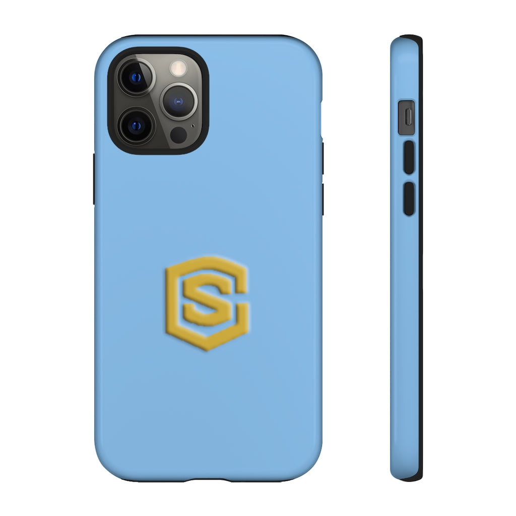 Blue Tough Cases Gold Logo