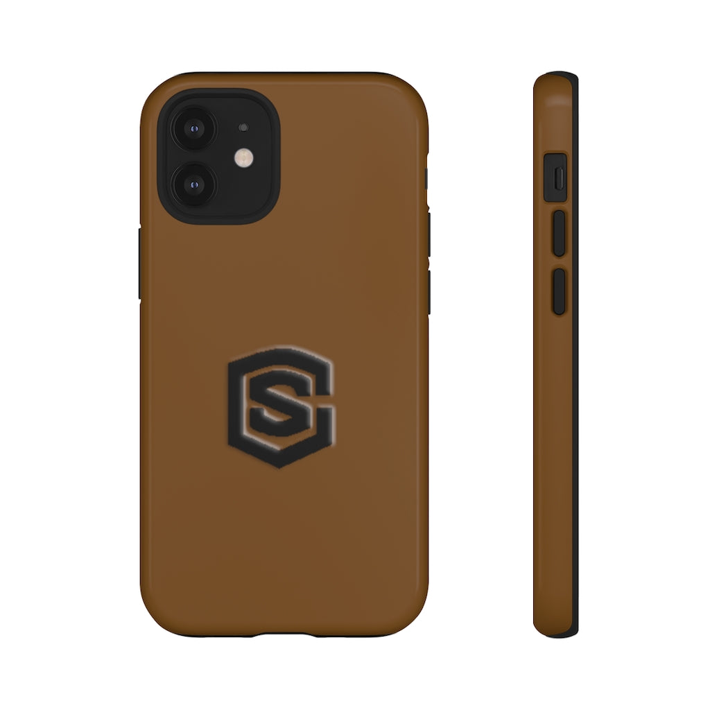 Brown Tough Cases Black Logo