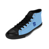 blue Men's High-top Sneakers - blue logo