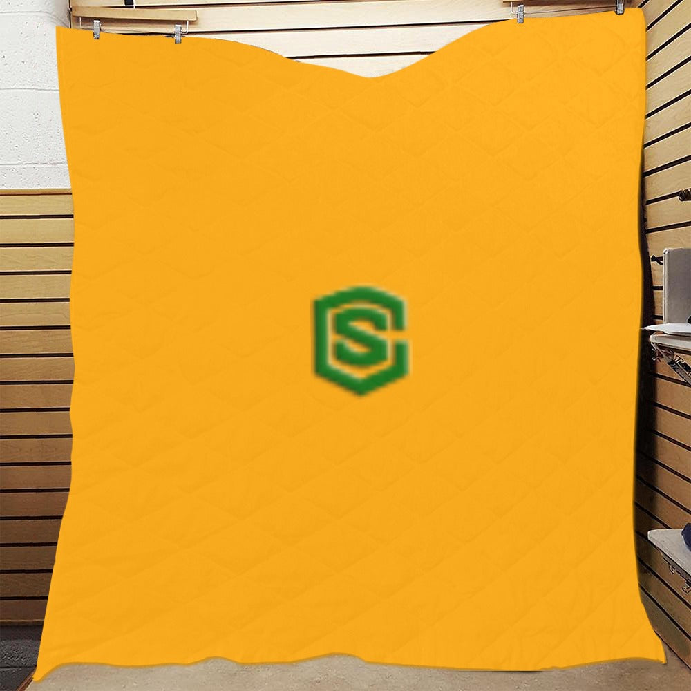 ORANGE CUSTOM QUILT BROWN LOGO Custom Quilt  70" x 80"