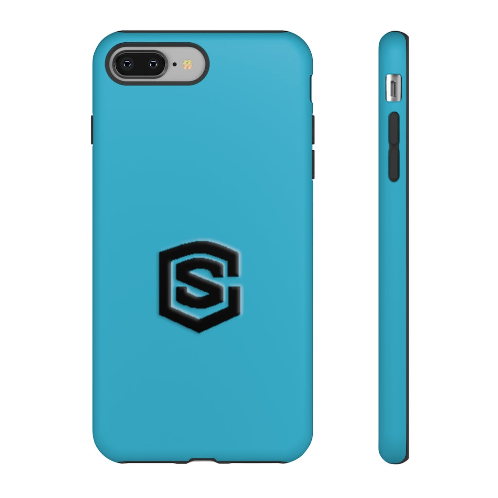 Blue Tough Cases Black Logo