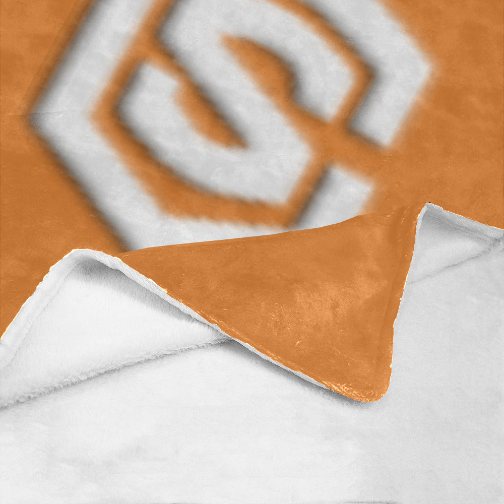 Orange Ultra-Soft Micro Fleece Blanket White Logo Ultra-Soft Micro Fleece Blanket 30"x40"