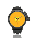 ORANGE MEN SPORT WATCH WITH YELLOW LOGO Men's Sport Watch (Model 309)