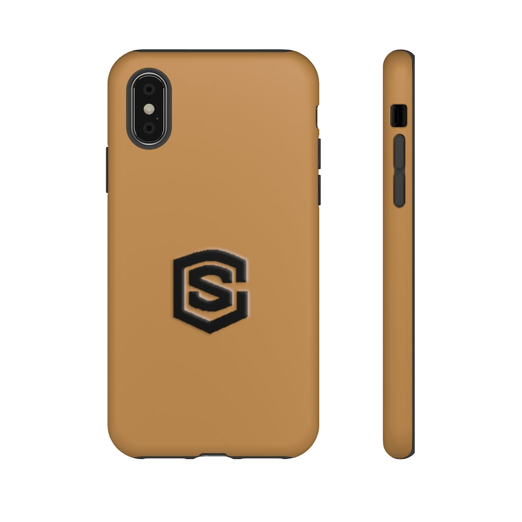 Brown Tough Cases Black Logo