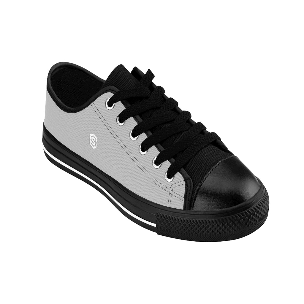 grey Men's Sneakers - white logo