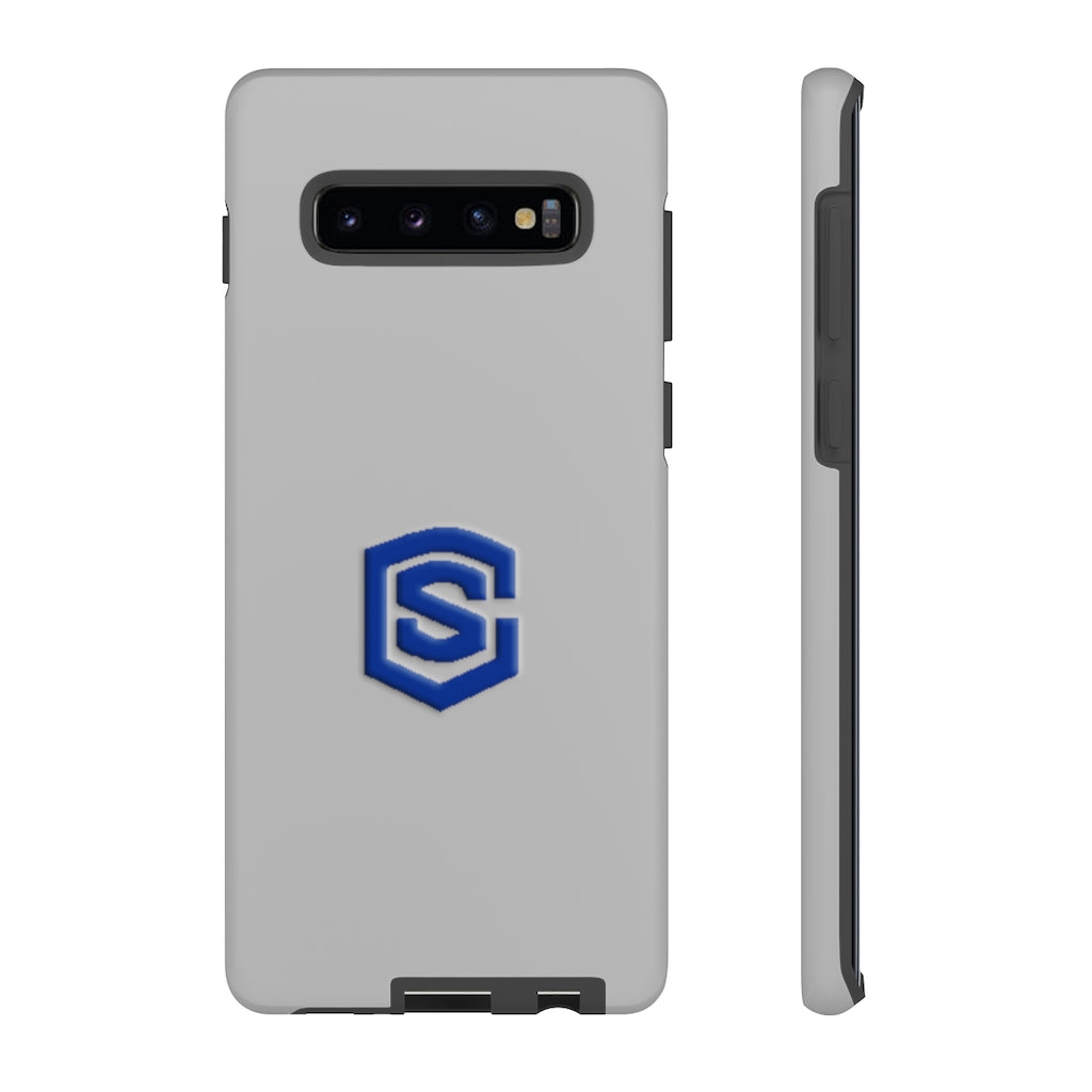 Grey Tough Cases Blue Logo
