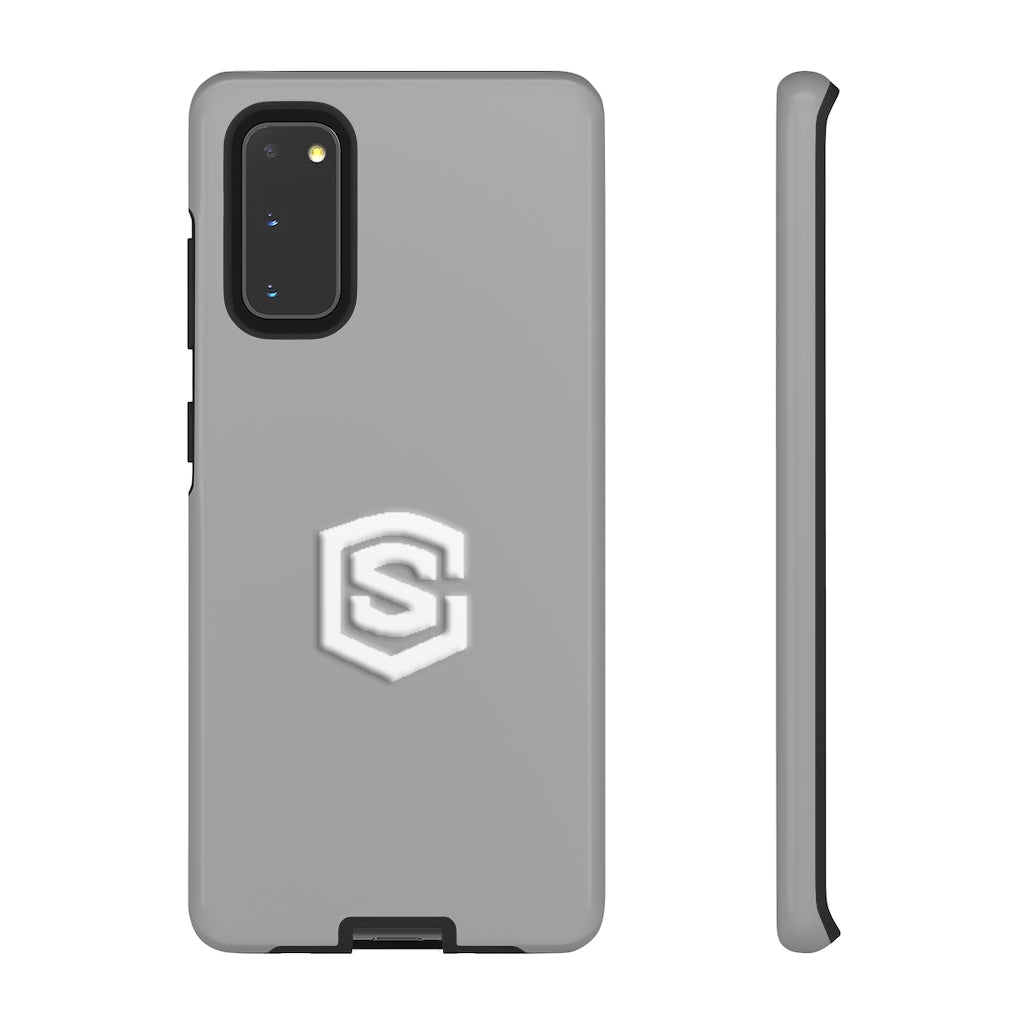 Silver Tough Cases White Logo