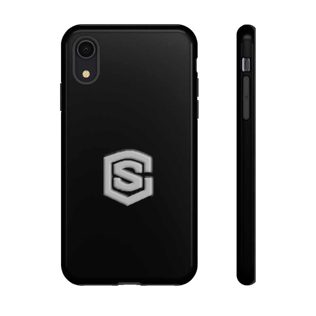 Black Tough Cases Silver Logo