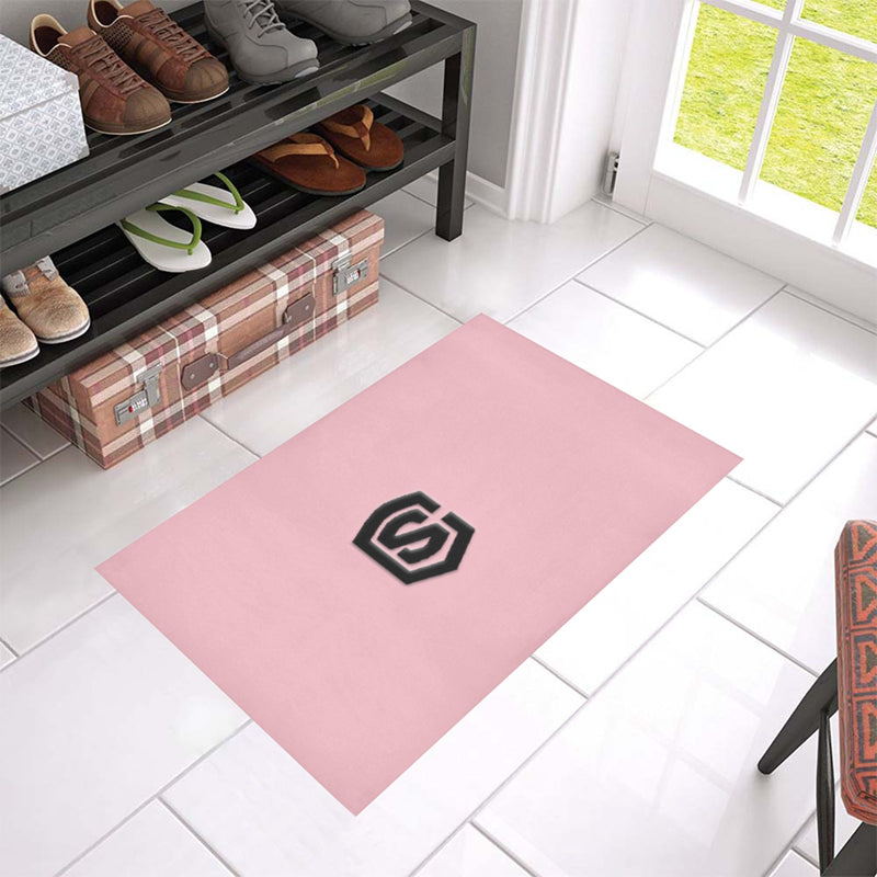 Pink Doormat 24" x 16" (Sponge Material) with Black Logo Doormat 24" x 16" (Sponge Material)