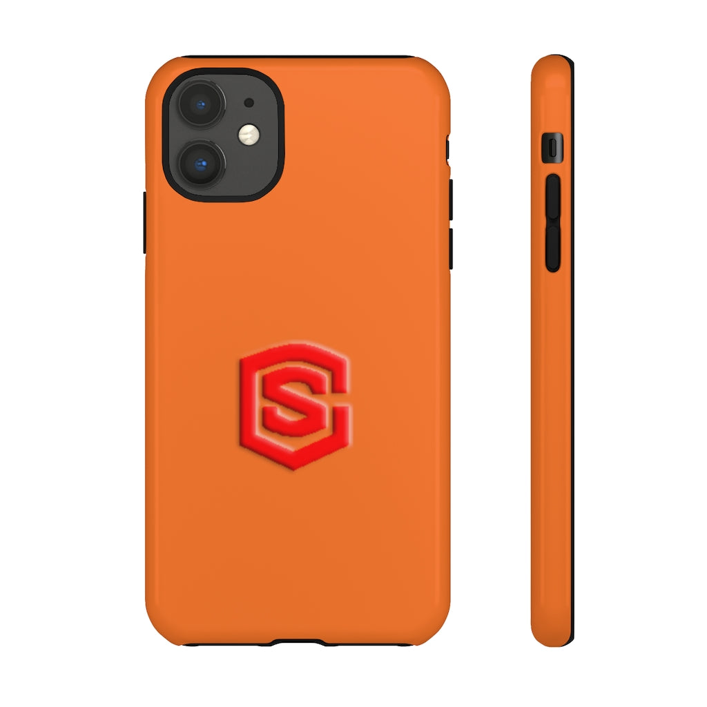 Orange Tough Cases Red Logo