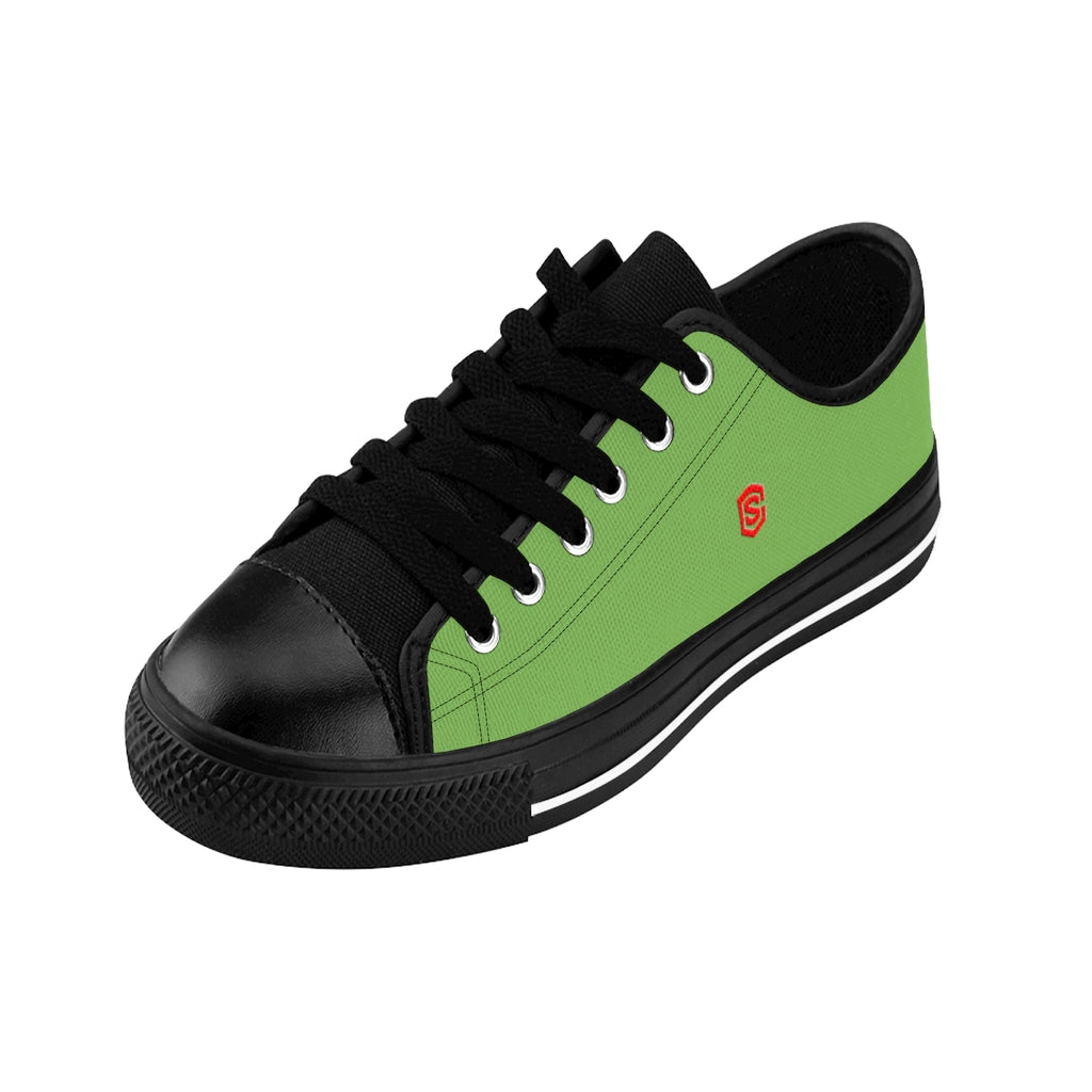green Men's Sneakers - red logo