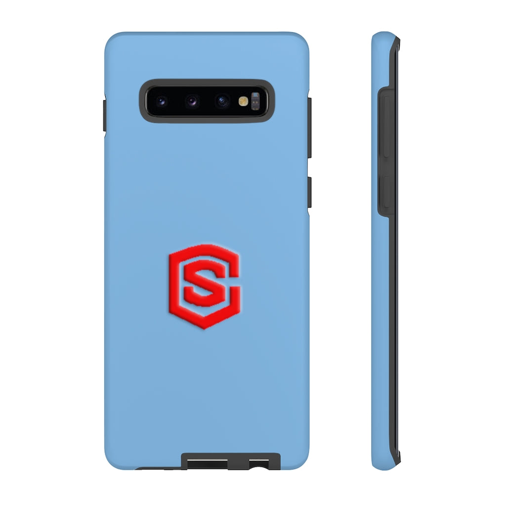 Blue Tough Cases Red Logo