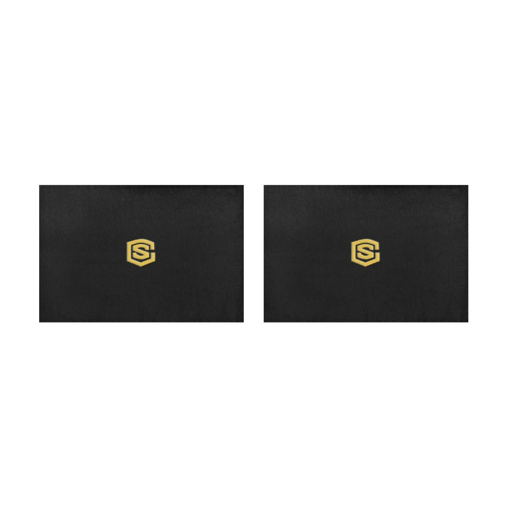 Black Placemats 12" x 18" With Gold Logo Placemats 12" x 18" (Set of 2)