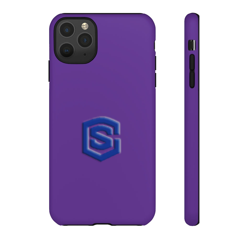 Purple Tough Cases Blue Logo