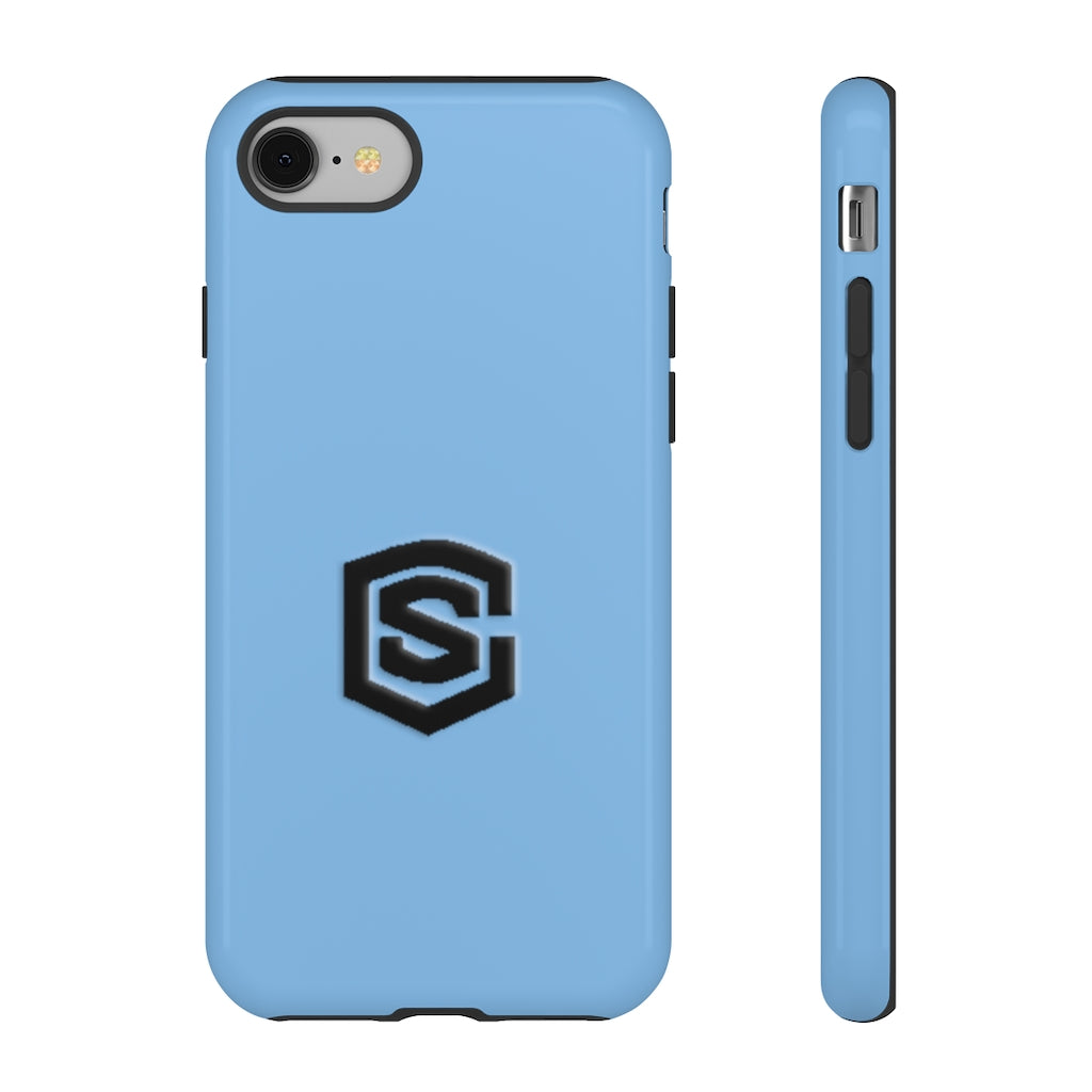 Blue Tough Cases Black Logo
