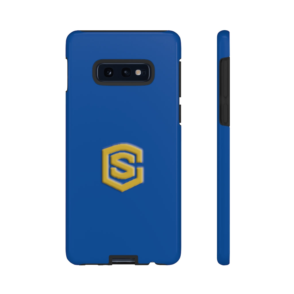 Blue Tough Cases Gold Logo