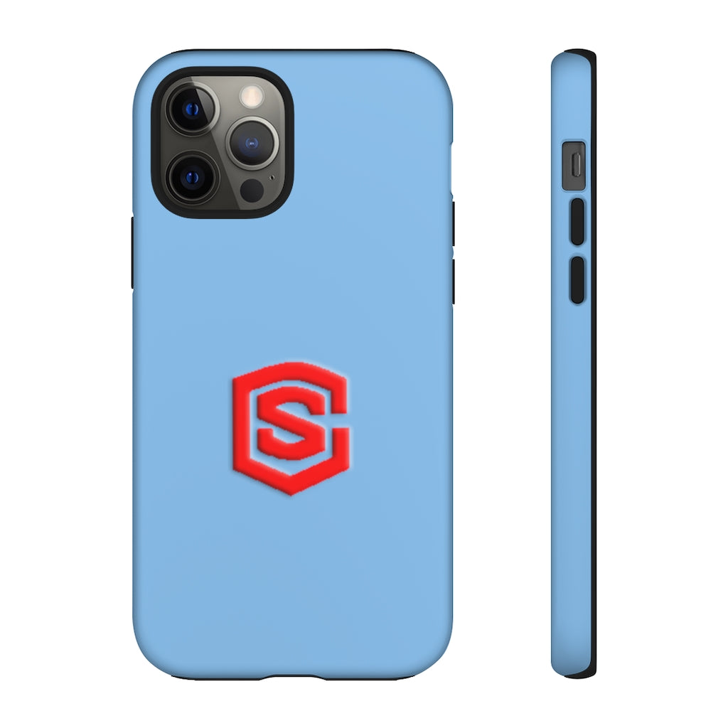 Blue Tough Cases Red Logo