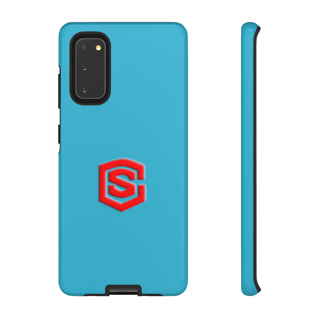 Blue Tough Cases Red Logo