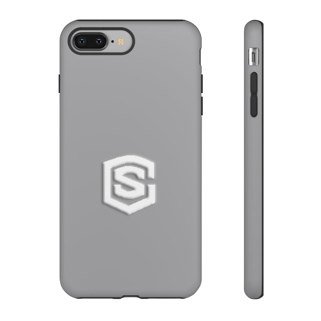 Silver Tough Cases White Logo