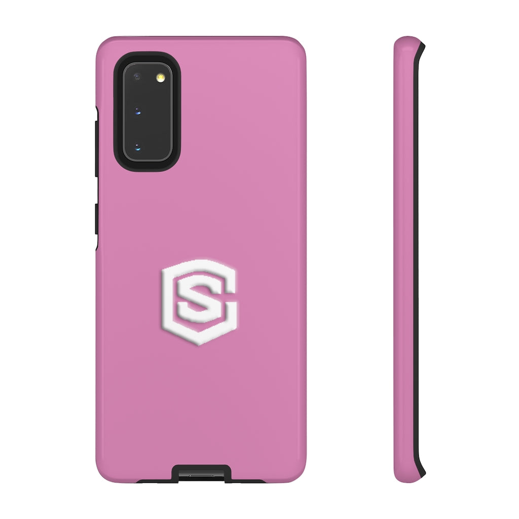 Pink Tough Cases White Logo