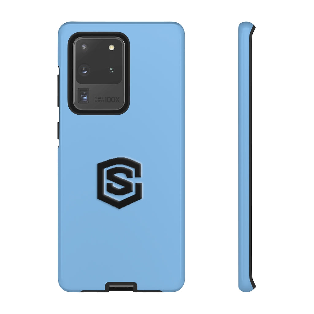 Blue Tough Cases Black Logo