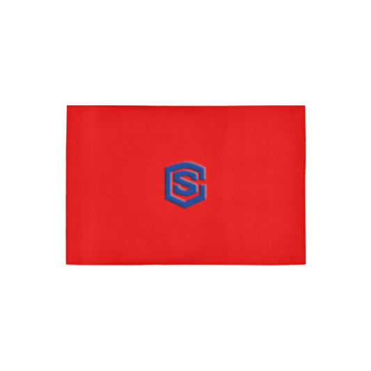Red Doormat 24" x 16" (Sponge Material) with Blue Logo Doormat 24" x 16" (Sponge Material)