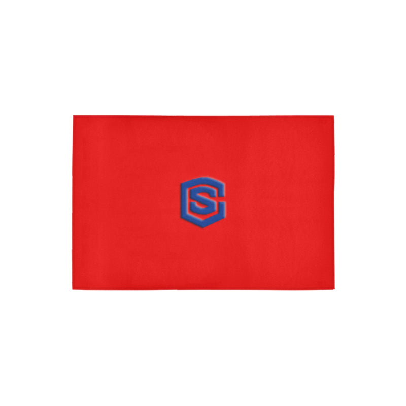 Red Doormat 24" x 16" (Sponge Material) with Blue Logo Doormat 24" x 16" (Sponge Material)