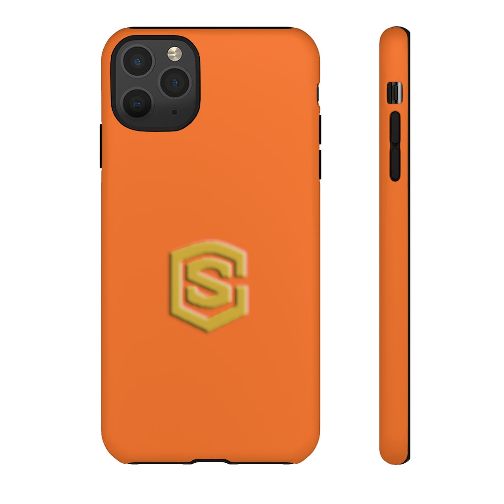 Orange Tough Cases Gold Logo