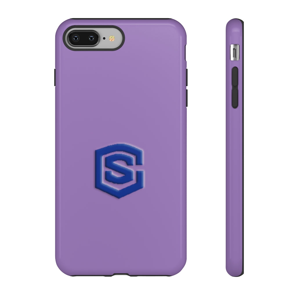 Purple Tough Cases Blue Logo