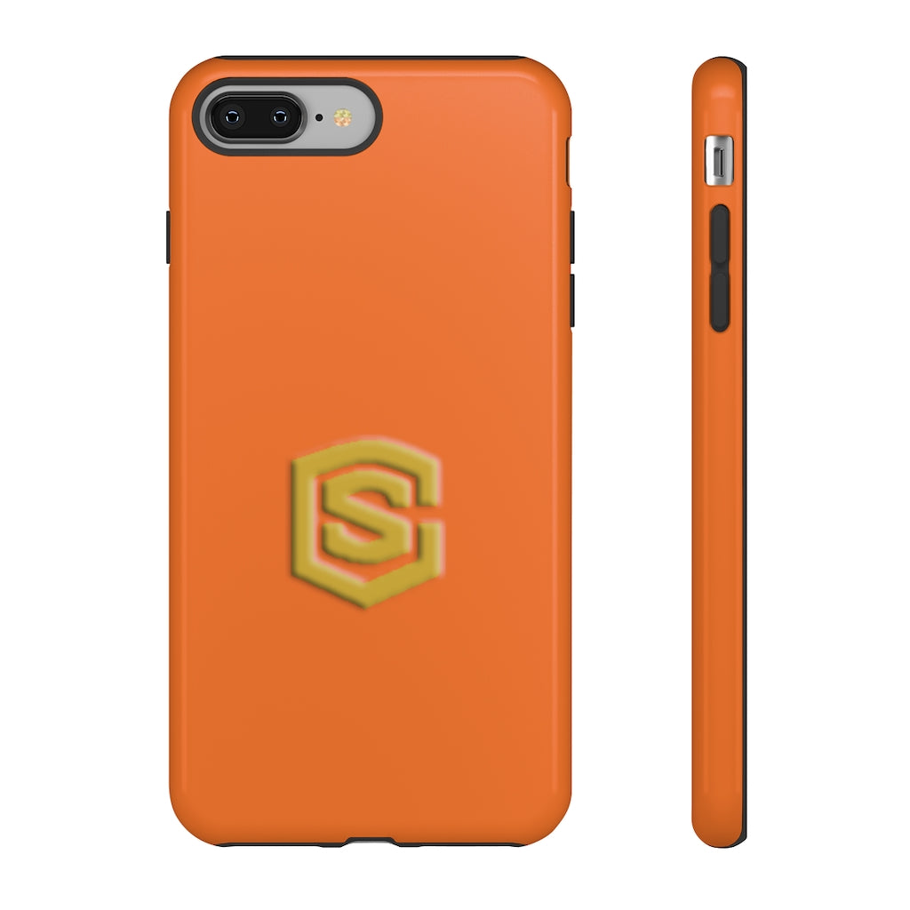 Orange Tough Cases Gold Logo