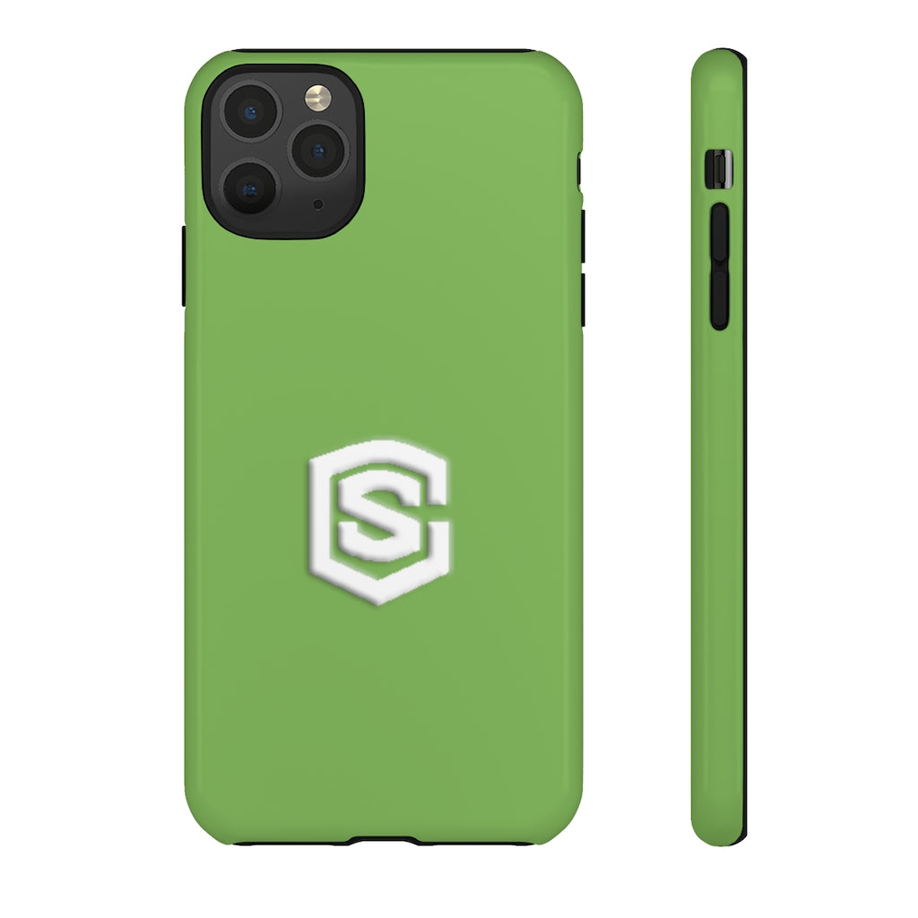 Green Tough Cases White Logo