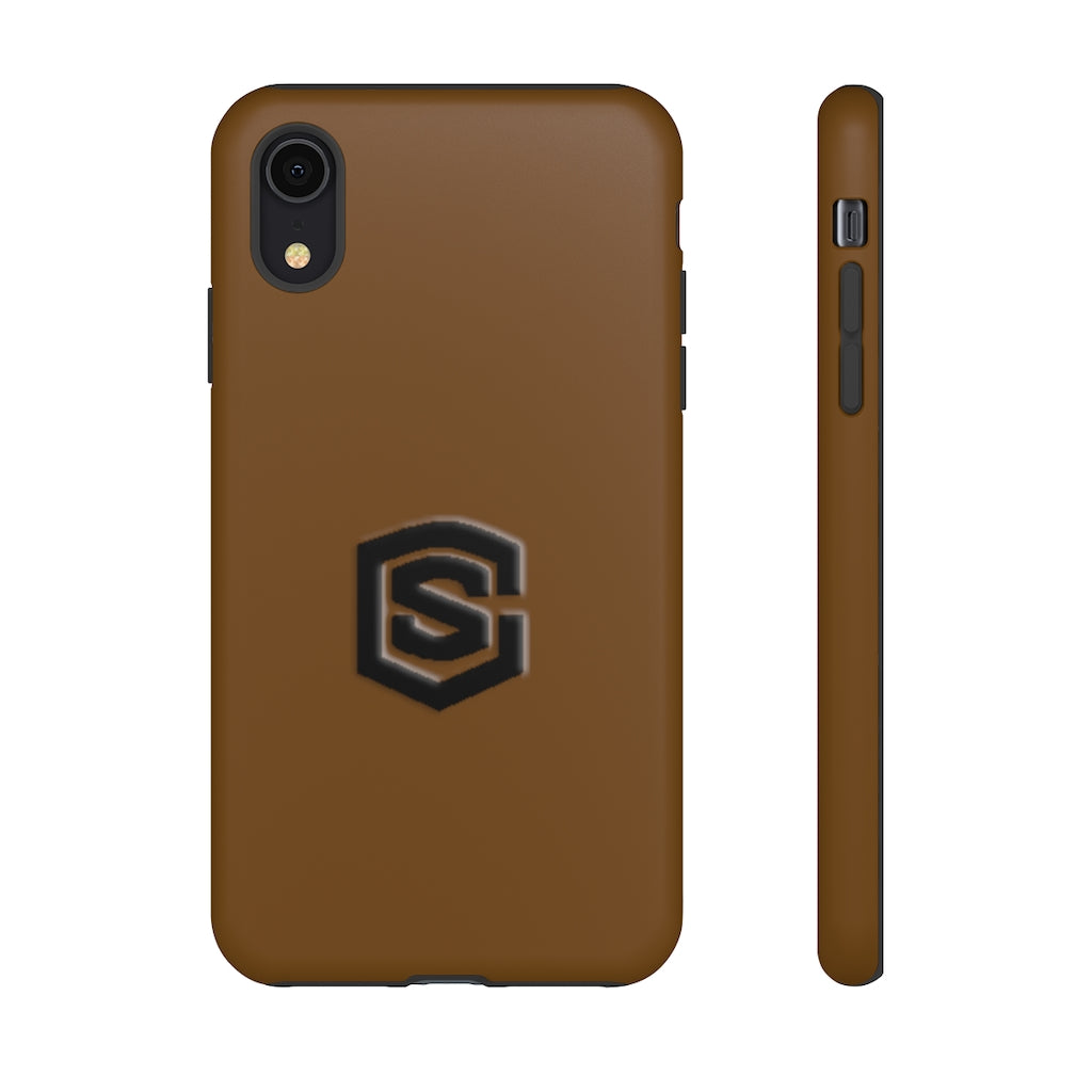 Brown Tough Cases Black Logo