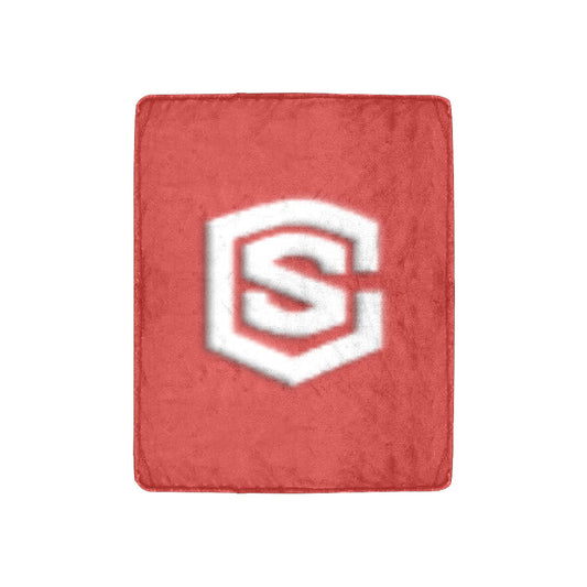 Red Ultra-Soft Micro Fleece Blanket White Logo Ultra-Soft Micro Fleece Blanket 30"x40"