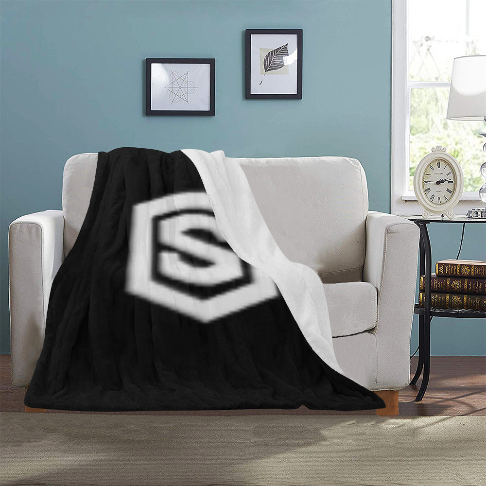 Black Ultra-Soft Micro Fleece Blanket White Logo Ultra-Soft Micro Fleece Blanket 30"x40"
