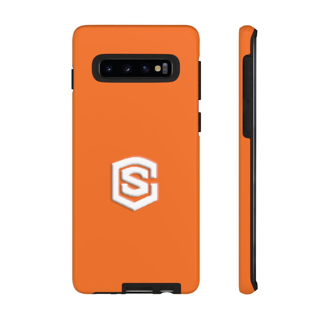 Orange Tough Cases White Logo