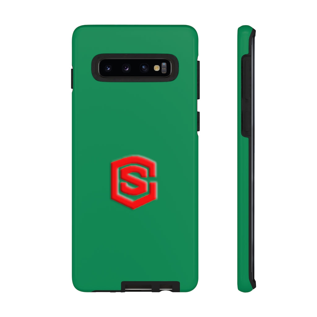 Green Tough Cases Red Logo