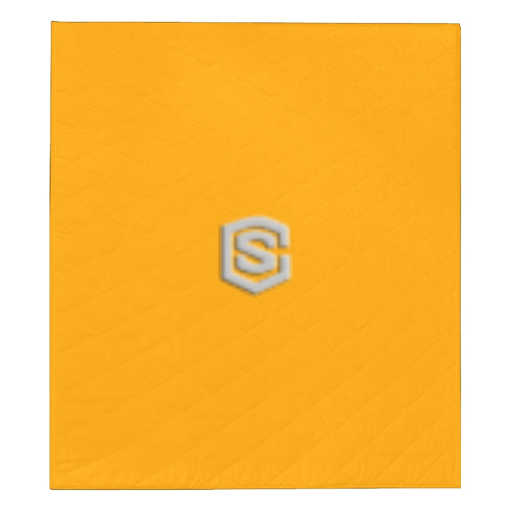 ORANGE CUSTOM QUILT SILVER  LOGO Custom Quilt  70" x 80"