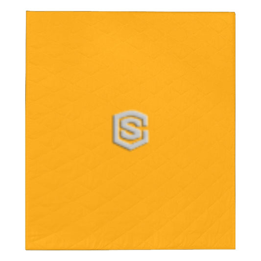 ORANGE CUSTOM QUILT SILVER  LOGO Custom Quilt  70" x 80"