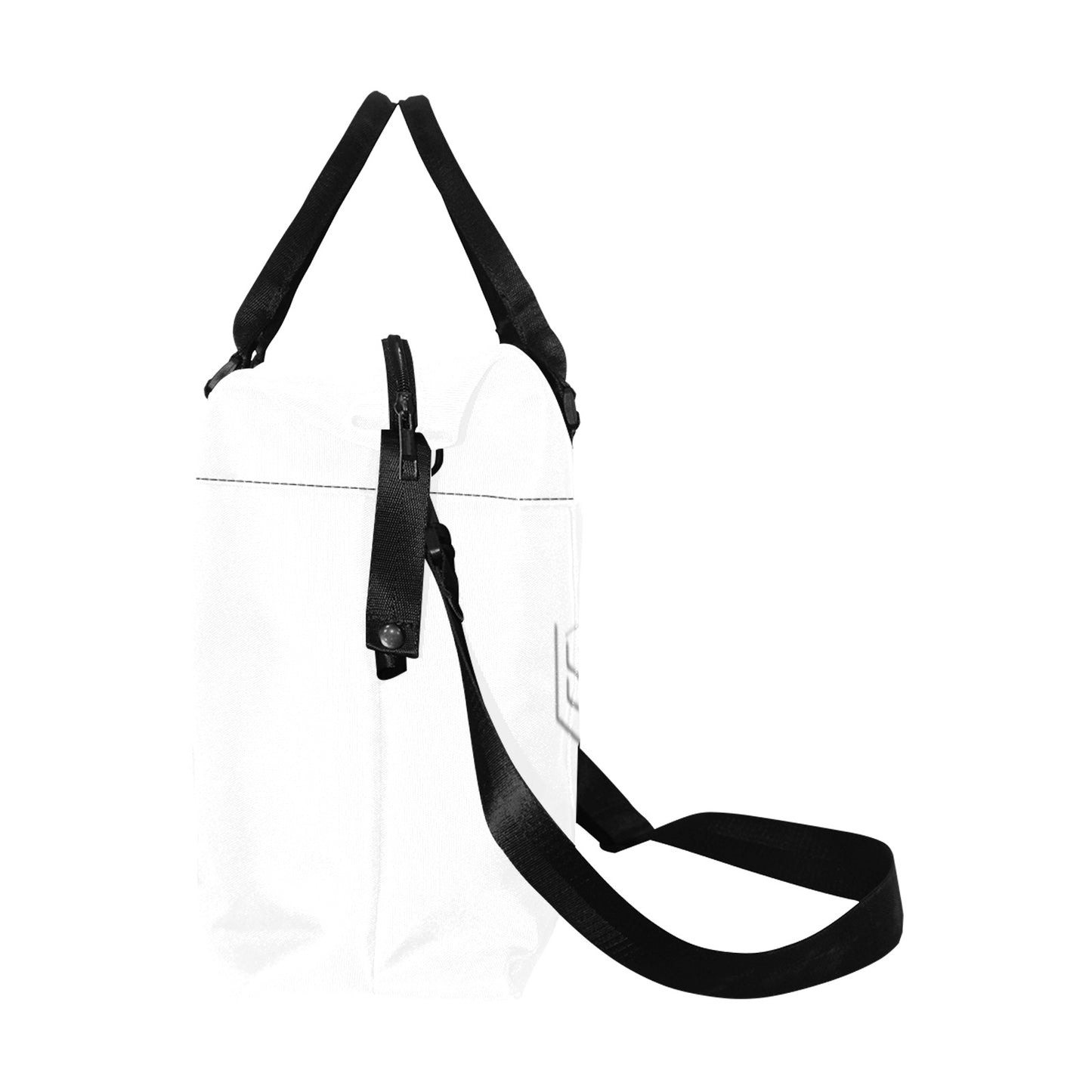 White Large Capacity Duffle Bag With White Logo Large Capacity Duffle Bag(Model1715)