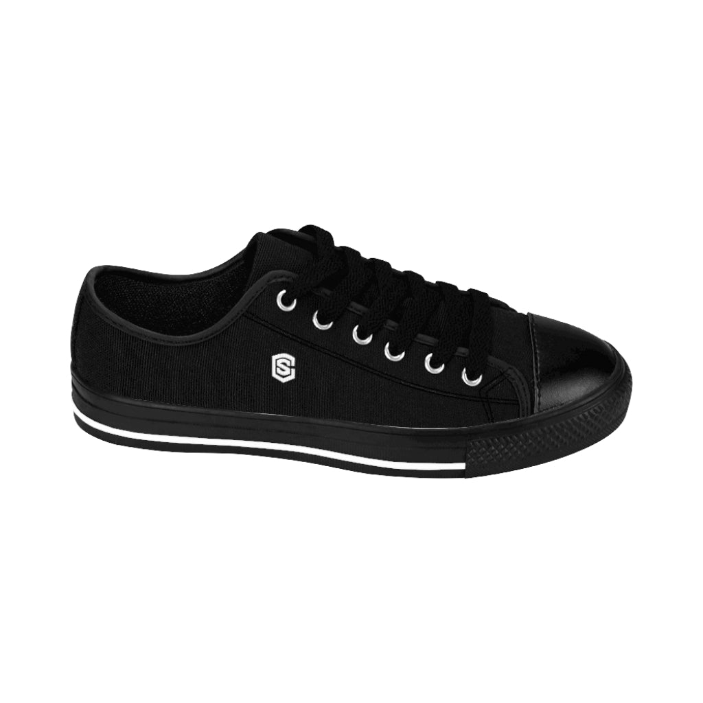 Black Men's Sneakers - white logo