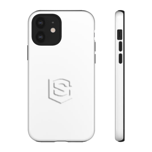 White Tough Cases White Logo