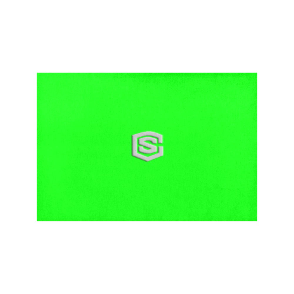 Green Placemats 12" x 18" With Silver Logo Placemats 12" x 18" (Set of 2)