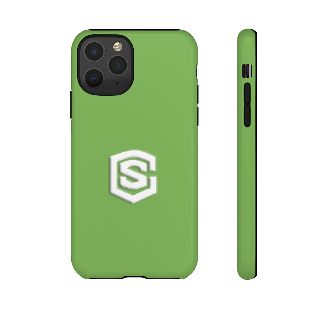Green Tough Cases White Logo