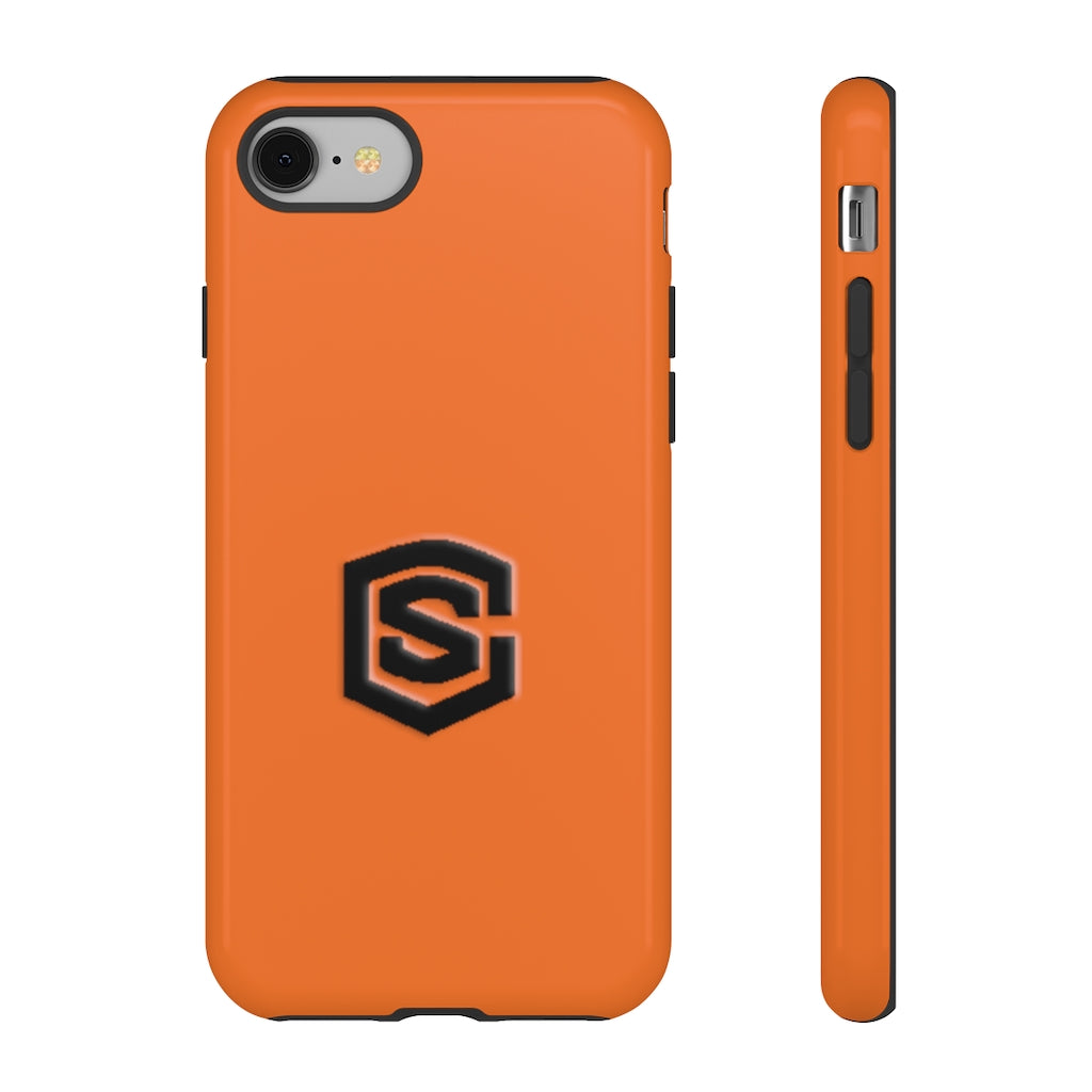 Orange Tough Cases Black Logo