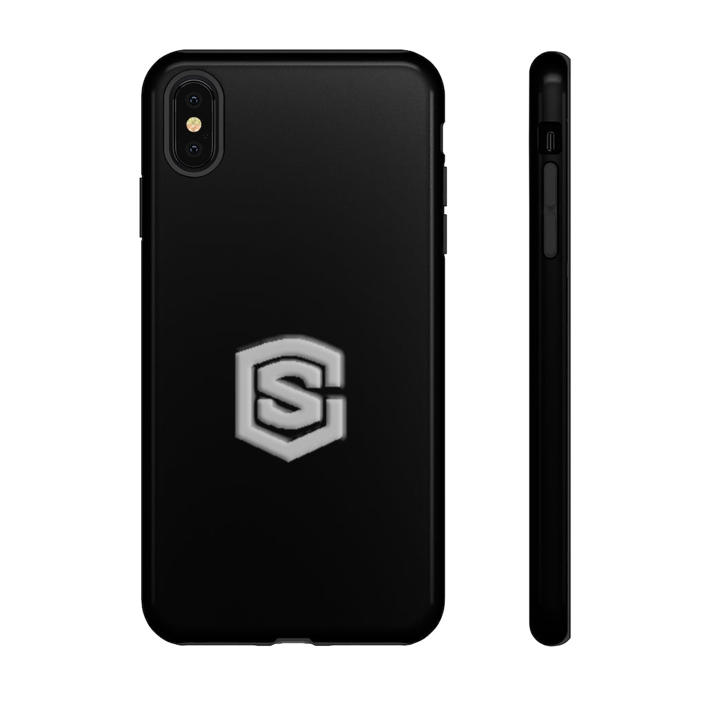 Black Tough Cases Silver Logo