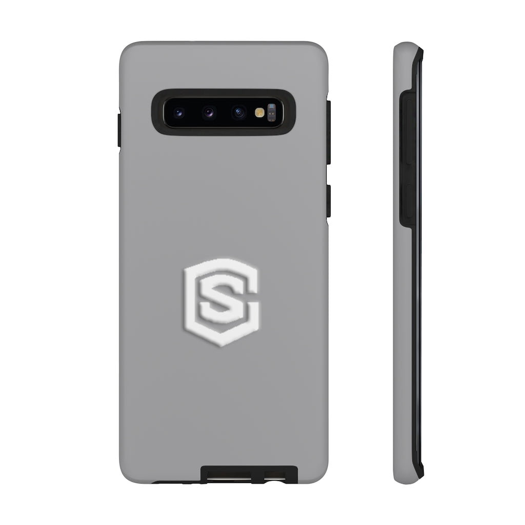 Silver Tough Cases White Logo