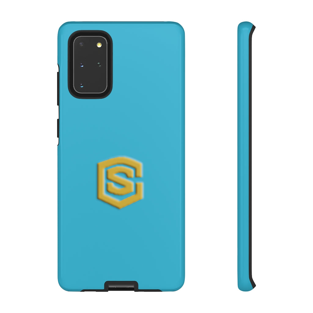 Blue Tough Cases Gold Logo